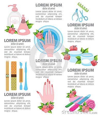 Infographics beauty salon Vector Illustration