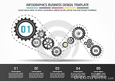 Infographics business design template Vector Illustration