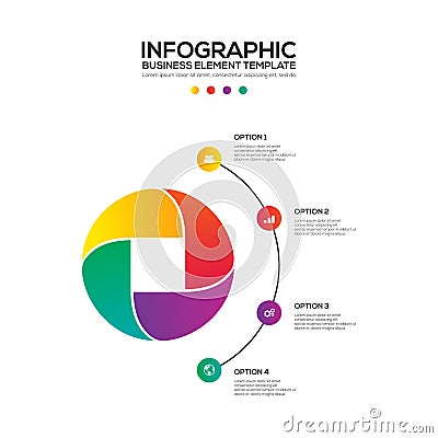 Infographics business marketing report template layout design Cartoon Illustration