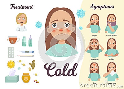 Cold infographic Vector Illustration