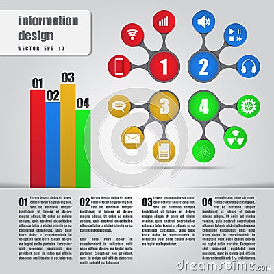 Infographics concept. Metaball colorful diagram Vector Illustration