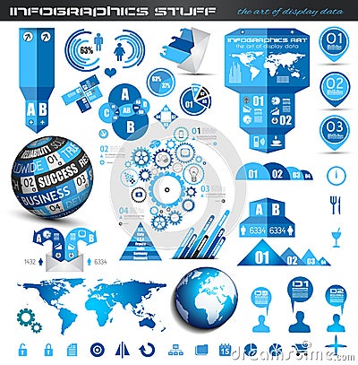 Infographics concept to display your data Stock Photo