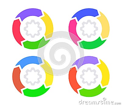 Infographics, cycle circle diagrams Stock Photo