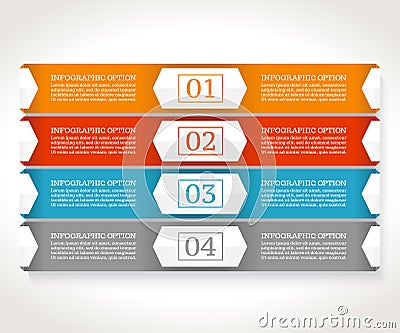 Infographics design template. Business concept with four options. Cartoon Illustration