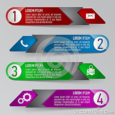 Infographics design template, can be used for workflow layout, diagram, annual report, web design Vector Illustration