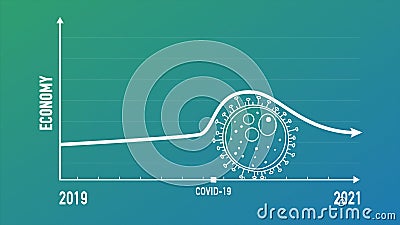 Infographics of economy rising up after Corona virus COVID-19 Stock Photo