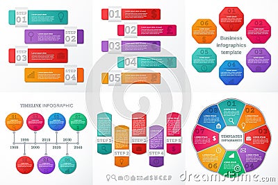 Infographic elements for text and brochure. Vector illustration Stock Photo