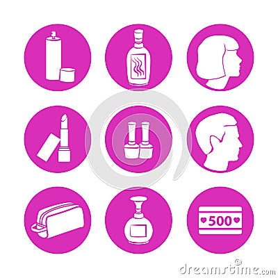 icons beauty-care products Vector Illustration