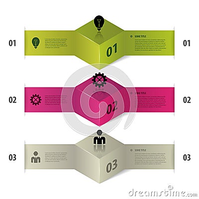 Infographics. Modern Business step options. Vector Vector Illustration