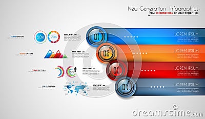 Infographics modern template to classify data and information Vector Illustration