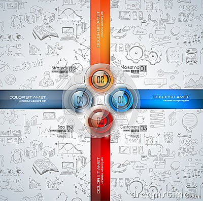 Infographics modern template to classify data and informations Vector Illustration