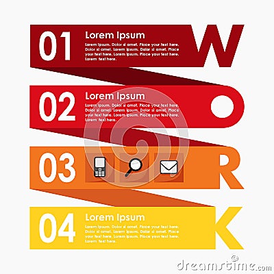 Infographics options steps banner, business concep Vector Illustration