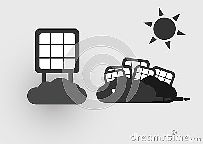 Infographics of solar cell. Vector Illustration