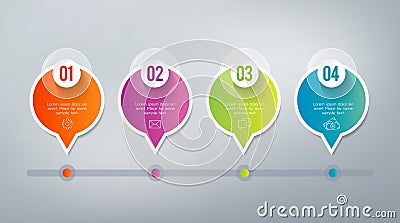 Infographics - 4 steps Vector Illustration