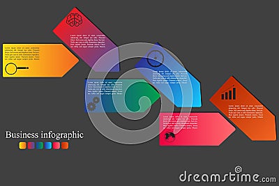 Infographics style options banner Vector Illustration