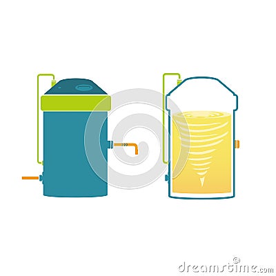 Infographics technology of beer production Vector Illustration