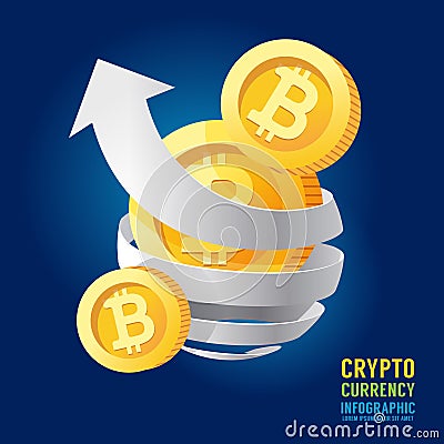 Infographics Technology blockchain cryptocurrency Concept. Vector illustration Vector Illustration