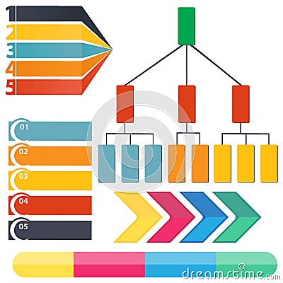 Inforgraphic diagrams and elements Vector Illustration