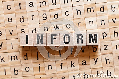 Inform word concept Stock Photo