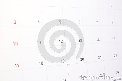 Information appointment on calendar list to do/event in 2018. Stock Photo