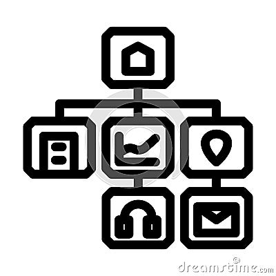 information architecture ux ui design line icon vector illustration Vector Illustration
