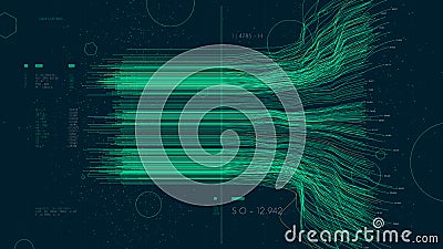 Information artificial neural network, cluster analysis of big data, computer intelligent technologies, vector illustration Vector Illustration