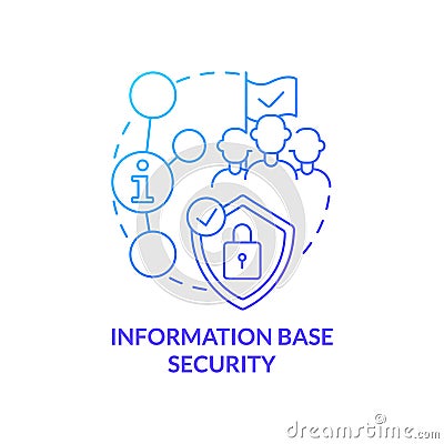 Information base security blue gradient concept icon Vector Illustration