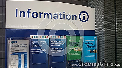 Information booklets at station Editorial Stock Photo