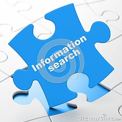 Information concept: Information Search on puzzle Stock Photo