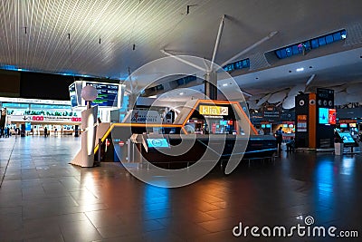 Information desk at Kuala Lumpur International Airport Editorial Stock Photo