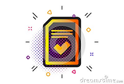 Checked Document icon. File sign. Vector Vector Illustration