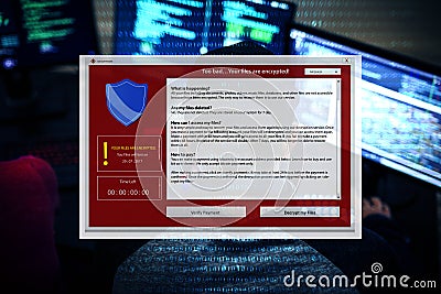 Information firewall popup programming security Stock Photo