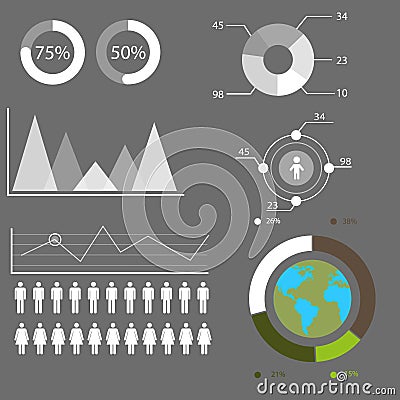 Information graphics, business graphic Vector Illustration