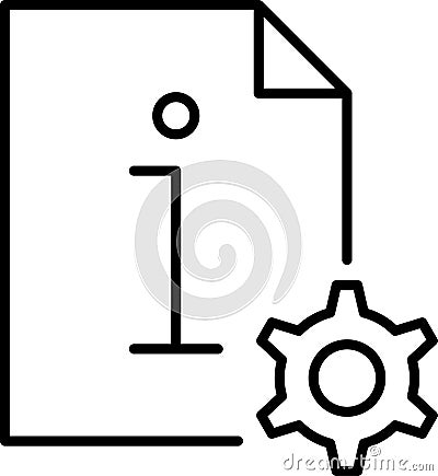 Information line icon vector. Inform, guide, privacy policy, manual, rule, instruction vector illustration Cartoon Illustration