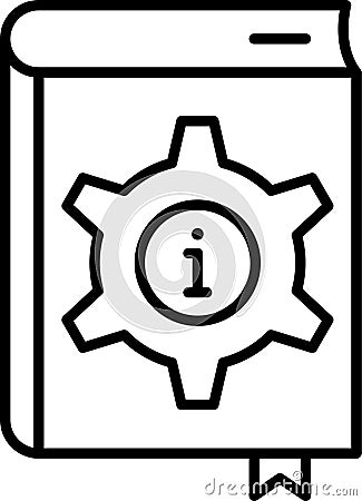 Information line icon vector. Inform, guide, privacy policy, manual, rule, instruction vector illustration Cartoon Illustration