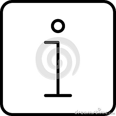 Information line icon vector. Inform, guide, privacy policy, manual, rule, instruction vector illustration Cartoon Illustration