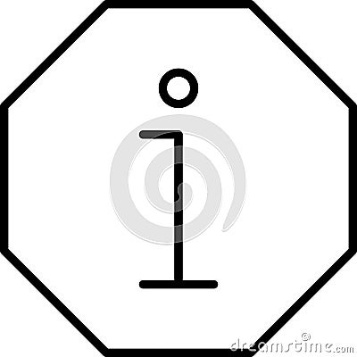 Information line icon vector. Inform, guide, privacy policy, manual, rule, instruction vector illustration Cartoon Illustration