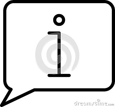 Information line icon vector. Inform, guide, privacy policy, manual, rule, instruction vector illustration Vector Illustration