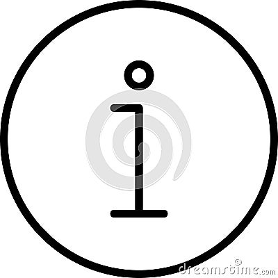 Information line icon vector. Inform, guide, privacy policy, manual, rule, instruction vector illustration Vector Illustration