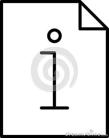 Information icon vector. Inform, guide, privacy policy, manual, rule, instruction vector illustration Vector Illustration