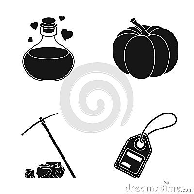 Information, nature, heart and other web icon in black style.mine, token, number icons in set collection. Vector Illustration