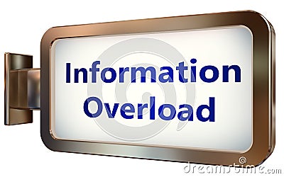 Information Overload on billboard background Stock Photo