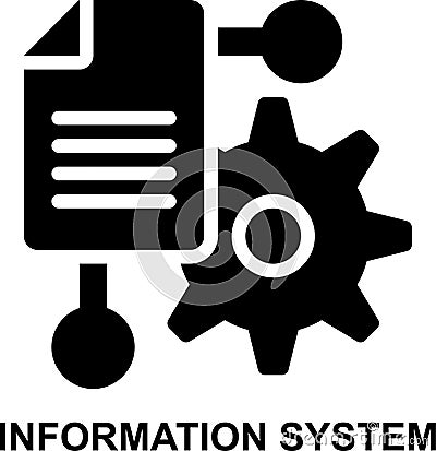 information system, development, data engineering, data processing, data management, data solid glyph icon Stock Photo