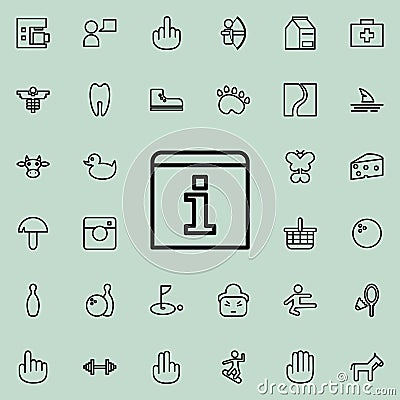 Information table icon. Detailed set of minimalistic line icons. Premium graphic design. One of the collection icons for websites, Editorial Stock Photo