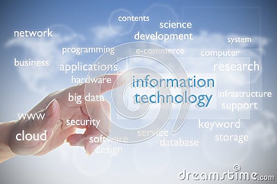 Information technology cloud Stock Photo