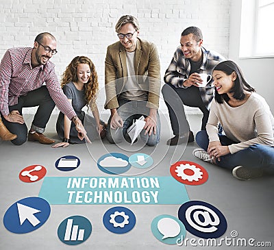 Information Technology Online Connect Network Concept Stock Photo