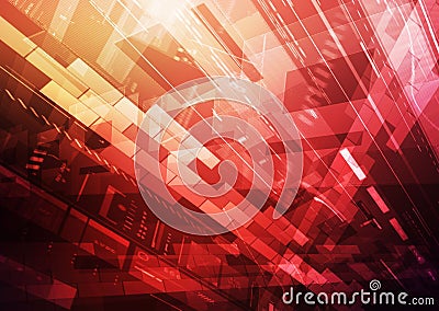 Information Technology red Stock Photo