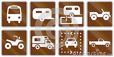 Informational United States MUTCD road signs Stock Photo