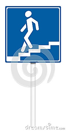 Informative traffic sign - Underpass Cartoon Illustration