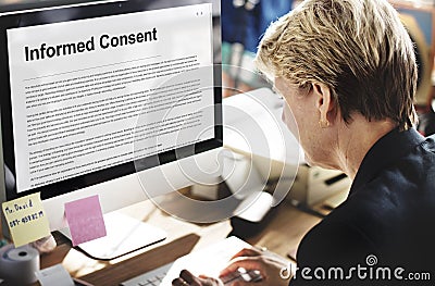 Informed Consent Surgery Agreement Consulting Concept Stock Photo